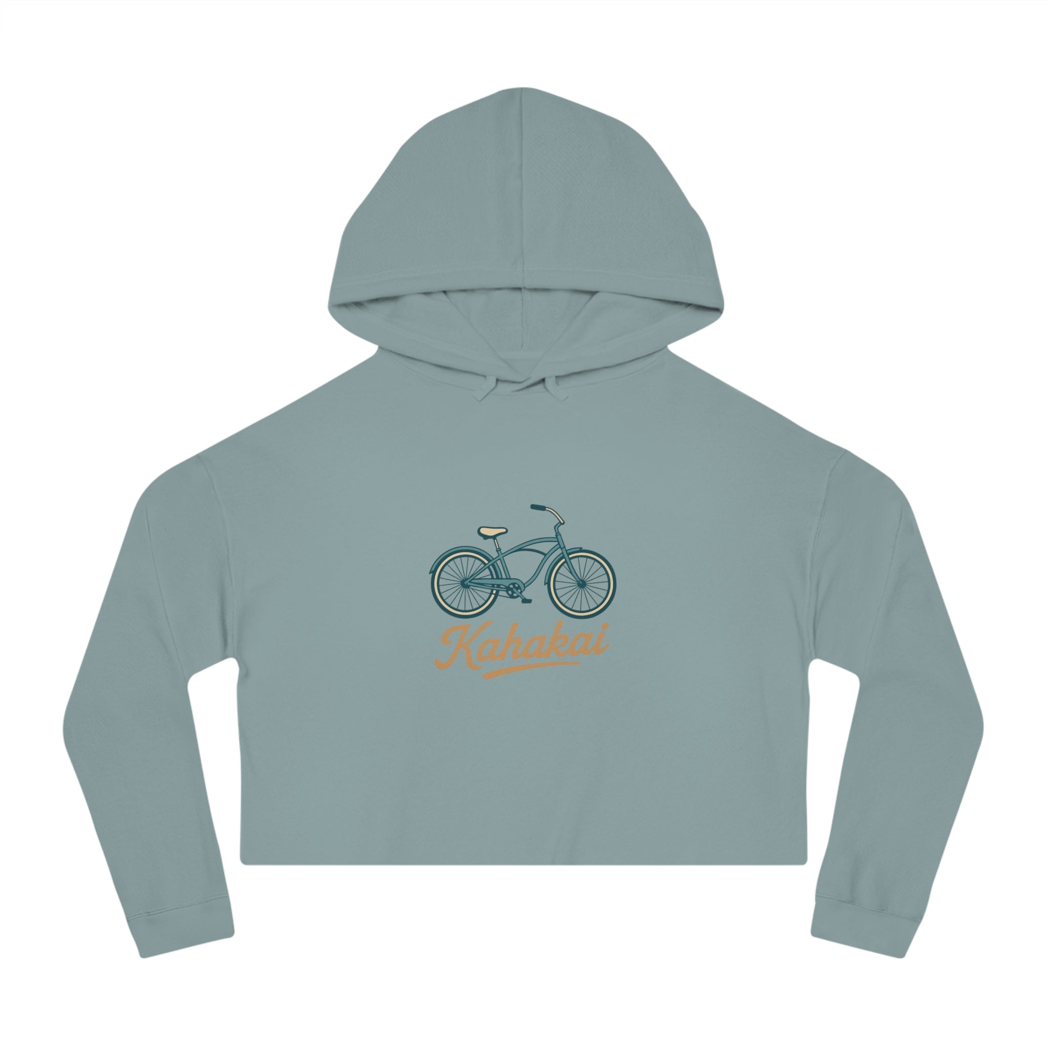 Kahakai Bicycle Cropped Hoodie Sweatshirt