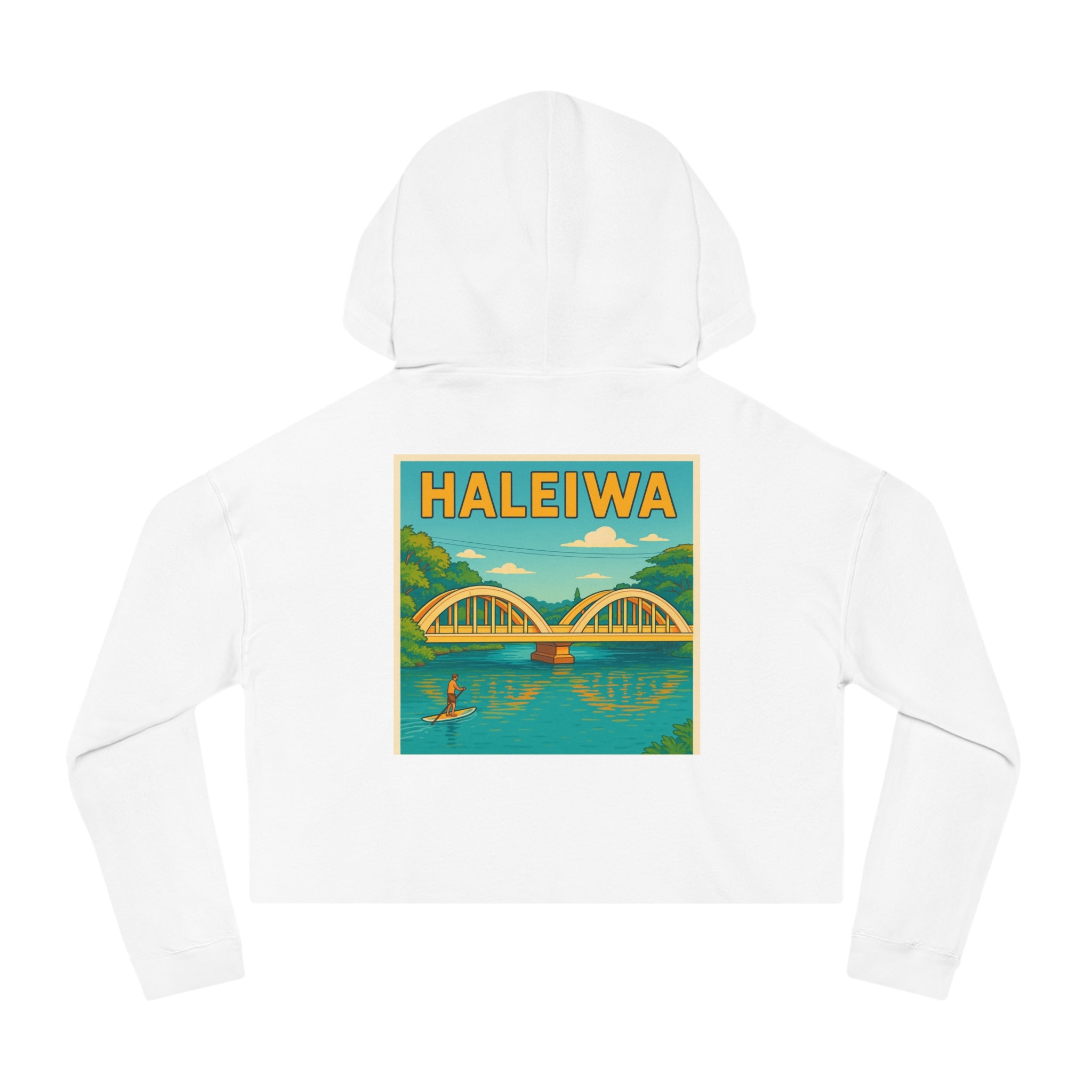 "Haleiwa" Cropped Hoodie Sweatshirt