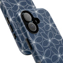 "Plumeria" Phone Case - Blue and White