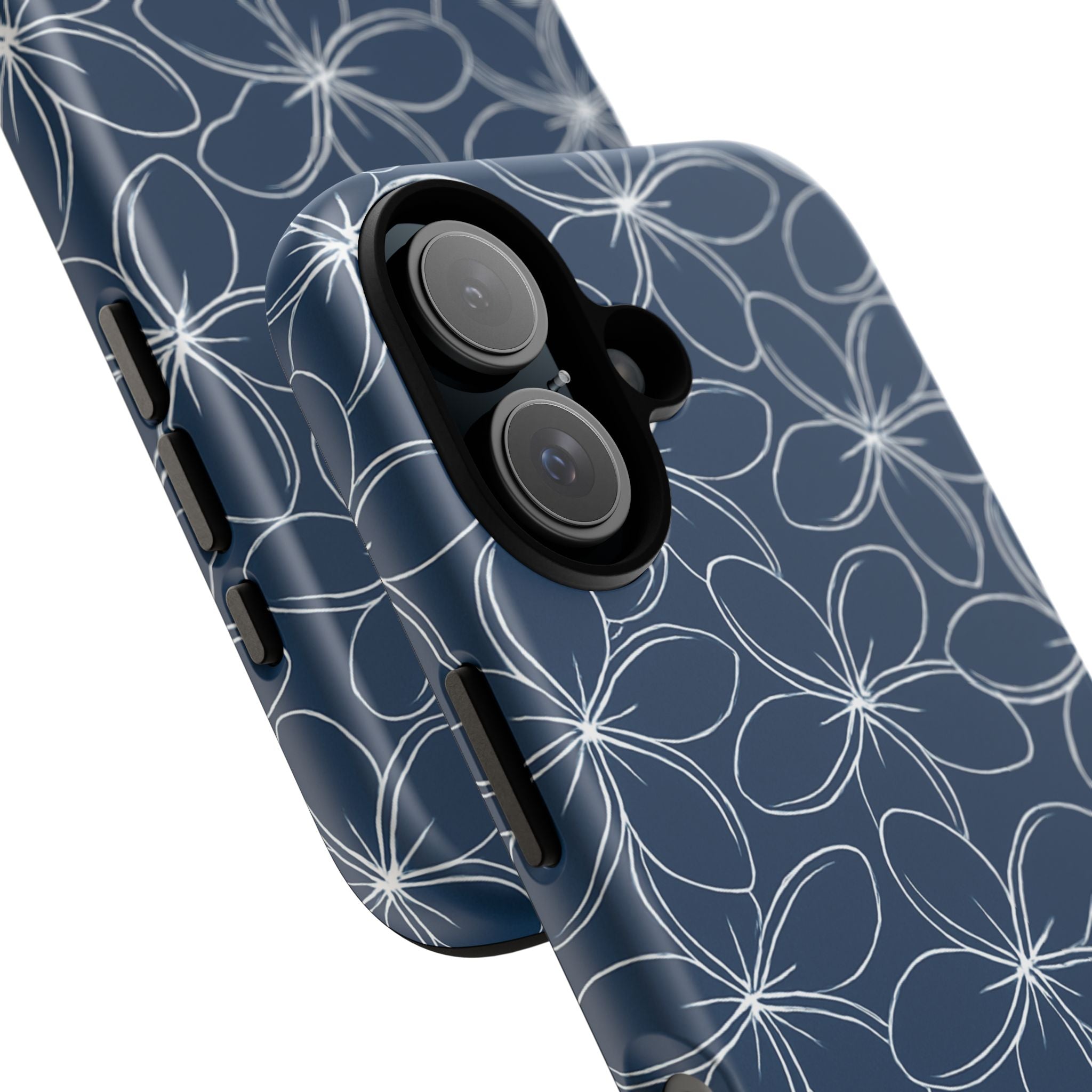 "Plumeria" Phone Case - Blue and White
