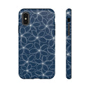 "Plumeria" Phone Case - Blue and White