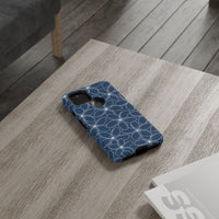 "Plumeria" Phone Case - Blue and White