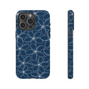 "Plumeria" Phone Case - Blue and White
