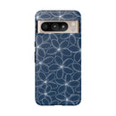 "Plumeria" Phone Case - Blue and White