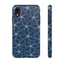"Plumeria" Phone Case - Blue and White