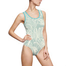 Blue Palm One-Piece Swimsuit