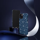 "Plumeria" Phone Case - Blue and White