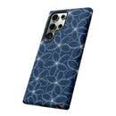 "Plumeria" Phone Case - Blue and White