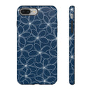 "Plumeria" Phone Case - Blue and White