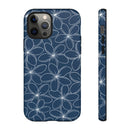 "Plumeria" Phone Case - Blue and White