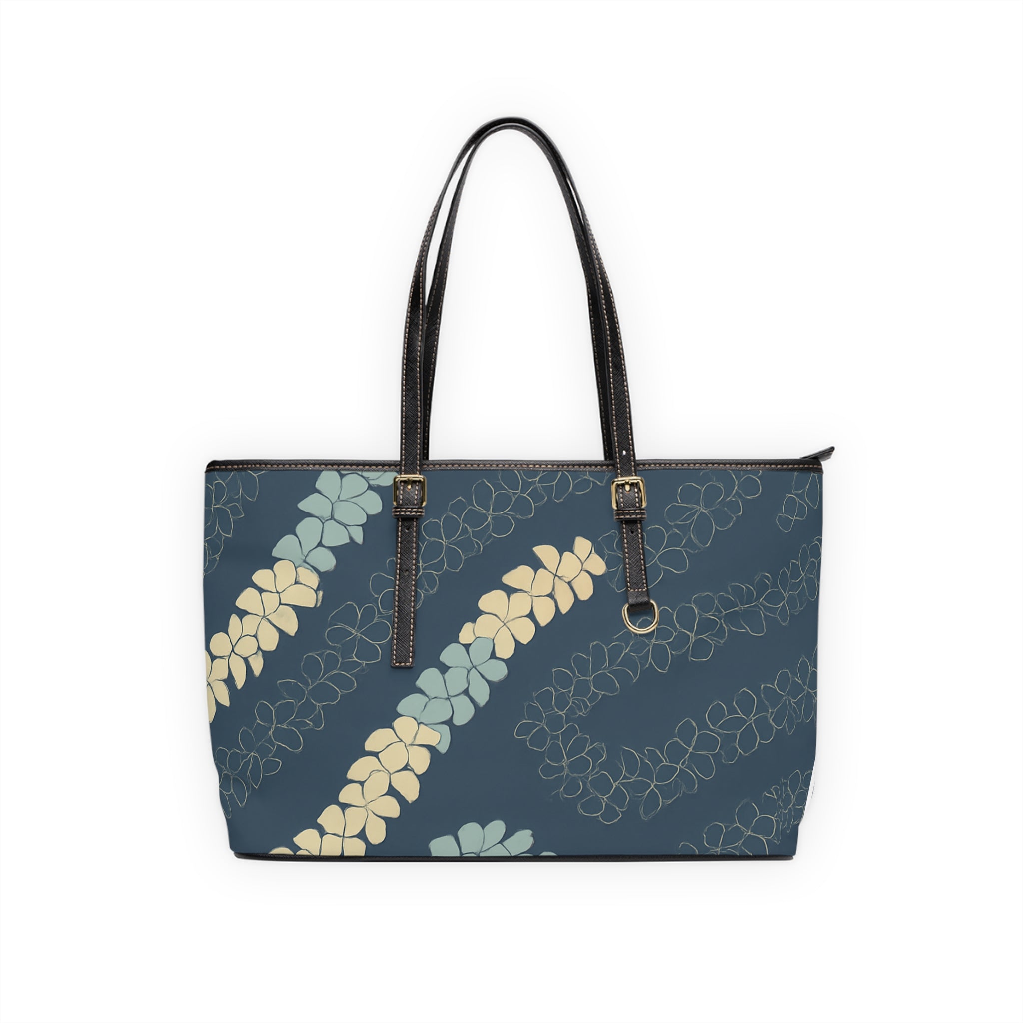 Puakenikeni PU Leather Shoulder Bag - Ocean Tones