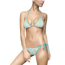 Women's Blue Palm Bikini Swimsuit