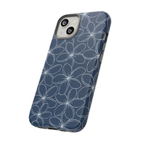 "Plumeria" Phone Case - Blue and White