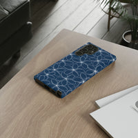 "Plumeria" Phone Case - Blue and White