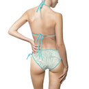 Women's Blue Palm Bikini Swimsuit