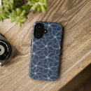 "Plumeria" Phone Case - Blue and White