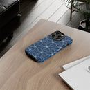 "Plumeria" Phone Case - Blue and White