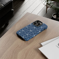 "Plumeria" Phone Case - Blue and White