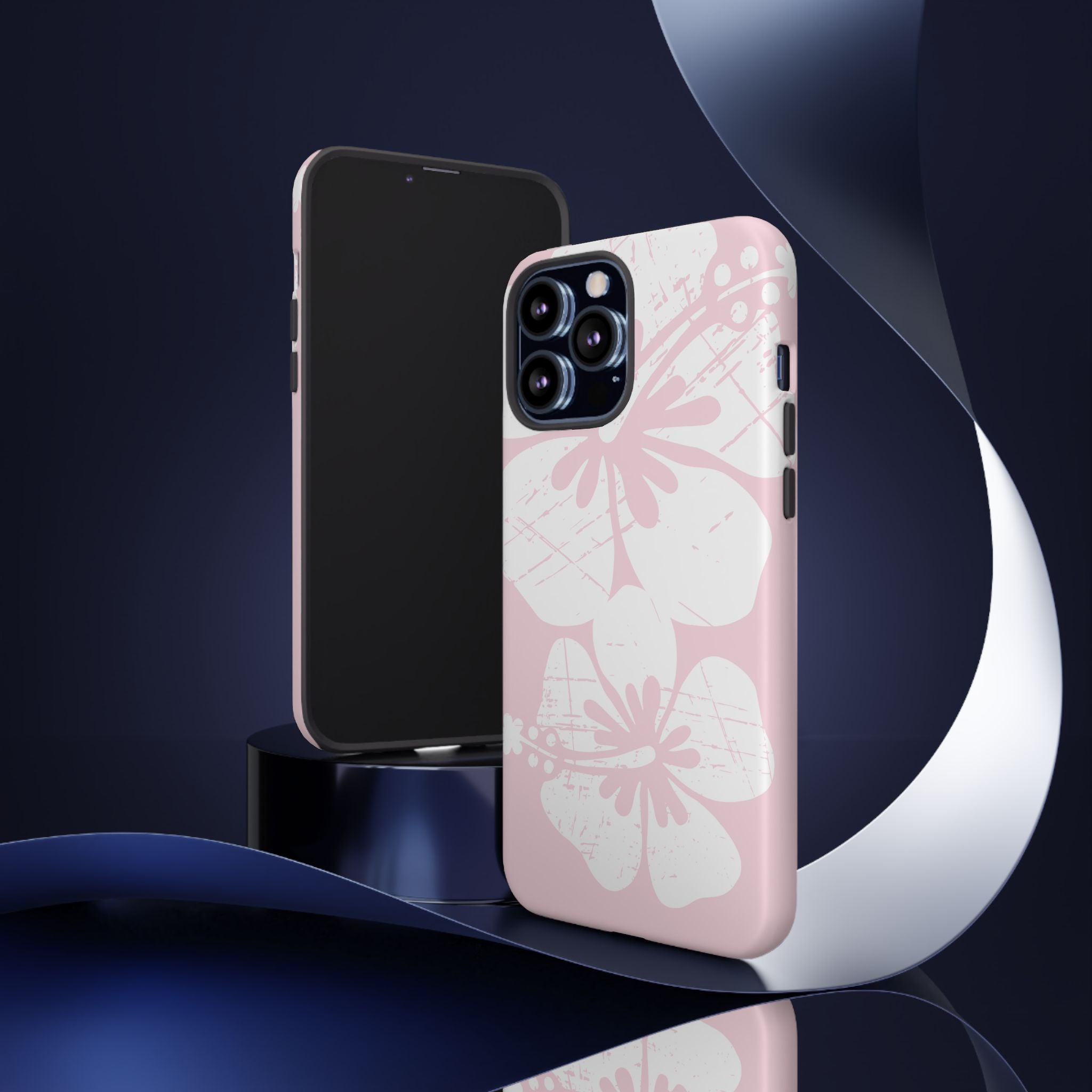 "The Classic Hibiscus"  Phone Case - Distressed Pink