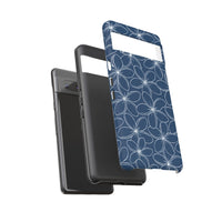 "Plumeria" Phone Case - Blue and White