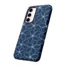 "Plumeria" Phone Case - Blue and White