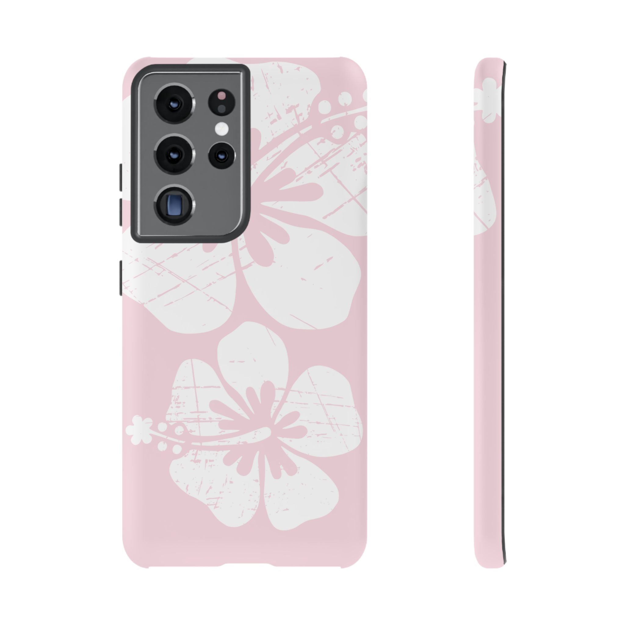 "The Classic Hibiscus"  Phone Case - Distressed Pink