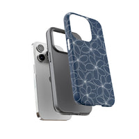 "Plumeria" Phone Case - Blue and White