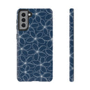 "Plumeria" Phone Case - Blue and White