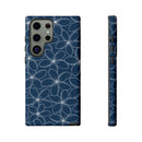 "Plumeria" Phone Case - Blue and White