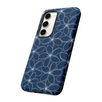 "Plumeria" Phone Case - Blue and White