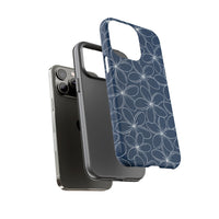 "Plumeria" Phone Case - Blue and White