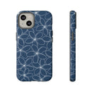 "Plumeria" Phone Case - Blue and White