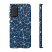 "Plumeria" Phone Case - Blue and White
