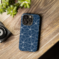 "Plumeria" Phone Case - Blue and White