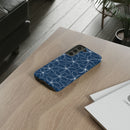 "Plumeria" Phone Case - Blue and White
