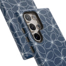 "Plumeria" Phone Case - Blue and White