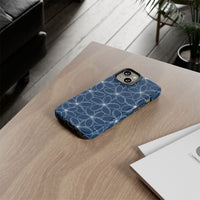 "Plumeria" Phone Case - Blue and White