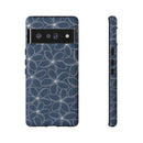 "Plumeria" Phone Case - Blue and White