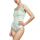 Blue Palm One-Piece Swimsuit