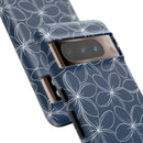 "Plumeria" Phone Case - Blue and White