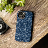 "Plumeria" Phone Case - Blue and White